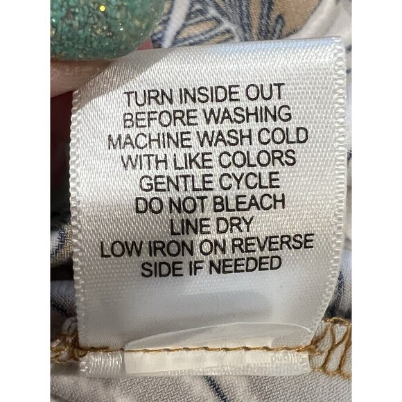 Robbie Bee Signature Petite Dress Caramel Brown, Blue & White Floral Women's PS - Picture 7 of 7